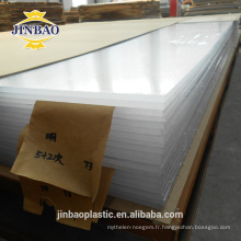 JINBAO 2-10mm clair couleur laser coupé Unti UV 4x8ft Pmma feuille acrylique